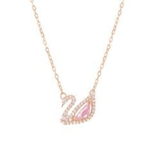 Swarovski Symbolic Dazzling Swan necklace Swan, Pink, Rose gold-tone plated 5563464