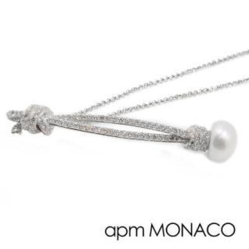 APM Monaco Ladies Long Pearl Knot Necklace Perles Series AP9938XPL