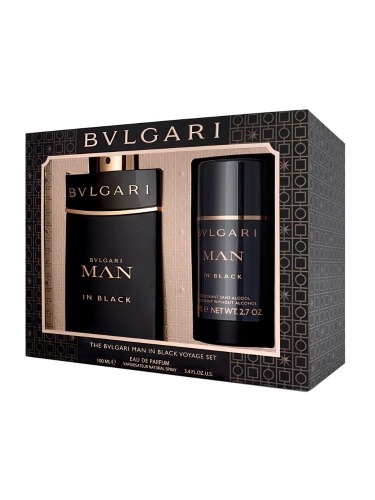 Bvlgari Man in Black Set cont.: Eau de Parfum 60 ml + Deo 75 g (One Shot) 1 PC