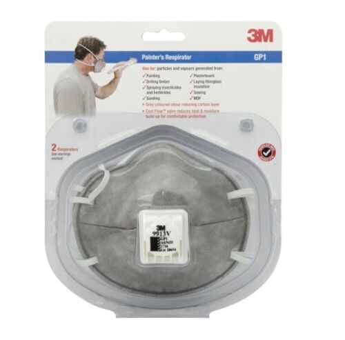 RESPIRATOR DISPOSABLE CUP PAINTERS VALVED 2PK GPl 3M (Ref.112308)