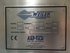 **SOLD** 2010 Weiler 628 BLOW/ FILL/ SEAL Packaging machine, Manufacturer: Weiler Engineering, Model 628 - 11