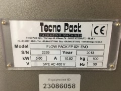 *SOLD* 2013 Tecno Pack FP021 EVO Flow Wrapper, Manufacturer – Tecno Pack packaging machines, Model: FLOW PACK FP 021 EVO - 3