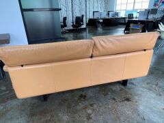 Alanda Sofa By Paoloa Piva For B&B Italia, Beige/ Brown Leather, 2040 mm Wide x 808mm High x 1020 mm Deep, Steel Frame, Adjustable - 6