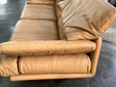 Alanda Sofa By Paoloa Piva For B&B Italia, Beige/ Brown Leather, 2040 mm Wide x 808mm High x 1020 mm Deep, Steel Frame, Adjustable - 7