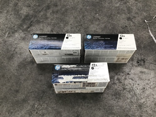 3 x twin pack HP laser jet 12A