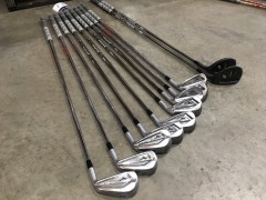 Quantity of 11 x JPX 921 Golf Clubs comprising; No. 6 Fairway Wood, No. 5 Fairway Wood, G, P, S, 9, 8, 7, 6, 5, 4 Irons, RH