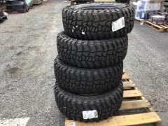 4 x Mickey Thomson Baja boss tyres Lt285/70r17 and 2 x MTE 258/45R22. Please refer to images of items. - 3