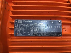 WEG Industrial Size Orange Motor. Please refer to images of item. - 2