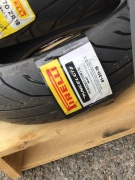 Pirelli motorbike tyres front and back. Please refer to images of items. - 4