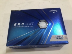 Box of 28 x 12 packs of Callaway ERC Soft 21 golf balls, RRP $59 each