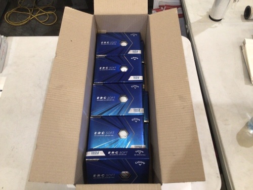 Box of 9 x 12 pack of Callaway ERC Soft 21 golf balls RRP $59