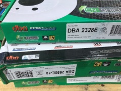 Box of various sizes Street Series disc break rotors. Please refer to images of item. - 2