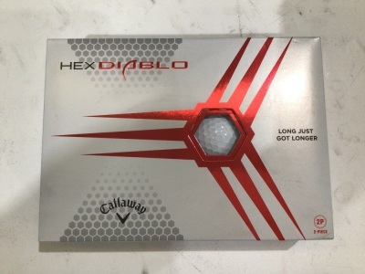 Box of 28 x 12 packs of Callaway Hex Diablo golf balls RRP 39.95 each