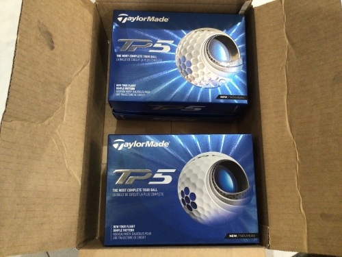 Box of 4 x 12 pack Taylormade TP5 golf balls RRP $84 each