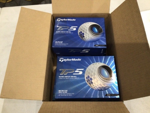 Box of 4 x 12 pack Taylormade TP5 golf balls RRP $84 each