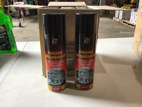 Box of 12 x Series 500 engine degreaser. Please refer to images of items.