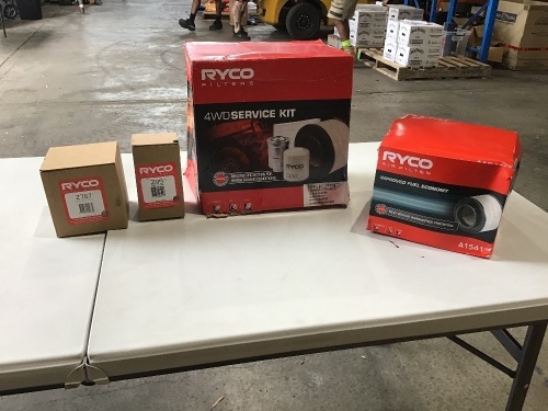 Box of Ryco products. Please refer to images of items.