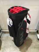 Ping Traverse Cart Bag, Black, White & Red - 2