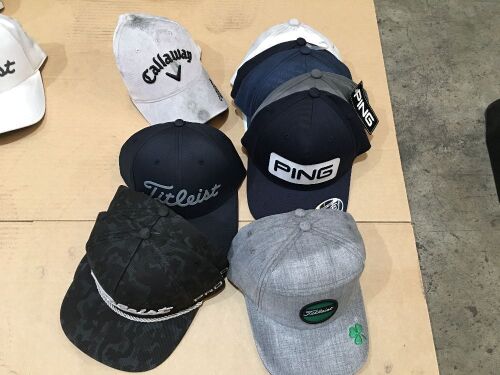 Quantity of 11 x various Golf Caps including; Ping, Callaway, Titleist