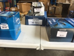 Box of Dayco timing belts and 2x Motorgear water pumps. Please refer to images of items - 3