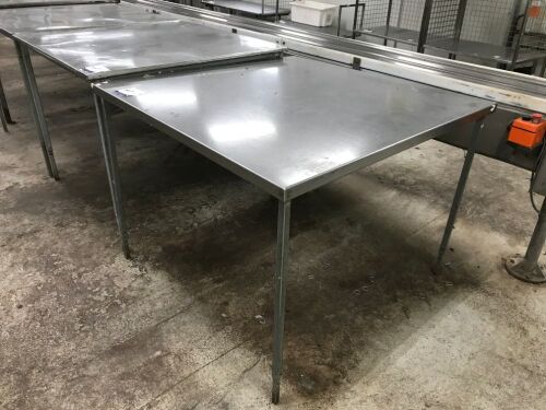 Quantity of 4 Stainless Steel Tables