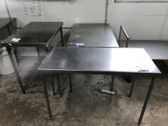Quantity of 3 Stainless Steel Work Benches