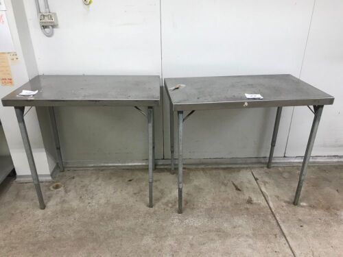 Quantity of 2 Stainless Steel Work Benches