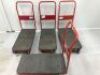 Quantity of 4 Mega Mate Junior Flat Bed Trolleys
