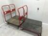 Quantity of 4 Mega Mate Junior Flat Bed Trolleys