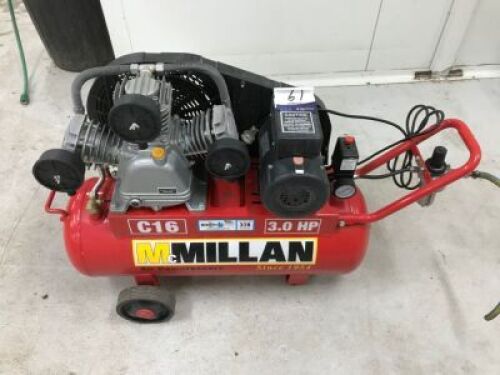 McMillian Air Compressor, Model: C16, DOM: 2016