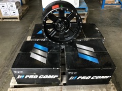 5 x Pro Comp rims, 17 inch. Please refer to images of items. - 3
