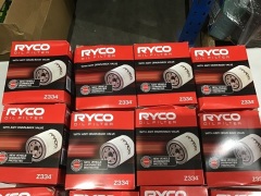 Box of Ryco Oil filters. Please refer to images of items.   - 2