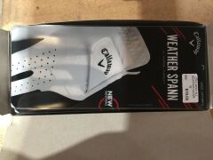 Quantity of 6 x Callaway Weather Spann Golf Gloves, S, Reg-Left, Men's