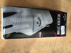 Quantity of 6 x Callaway Weather Spann Golf Gloves, Men's Large Regular, Left