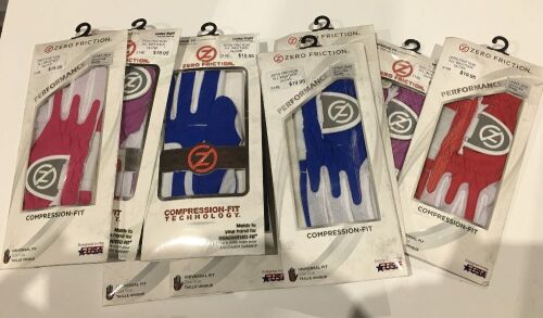 Quantity of 9 x Zero Friction All Weather Ladies Gloves, Left, Compression Fit