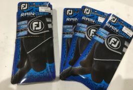 Quantity of 9 x FJ Rain Grip Men's Right Golf Gloves, X-Large