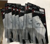 Quantity of 9 x Callaway Weather Spann Men's Right Large Golf Gloves