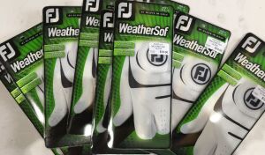 Quantity of 11 x FJ Weather Sof Men's Left Golf Gloves, X-Large