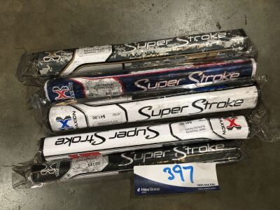 Quantity of 5 x Super Stroke Putter Grips, various colours