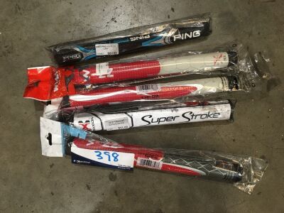 Quantity of 5 x various Putter Grips, various