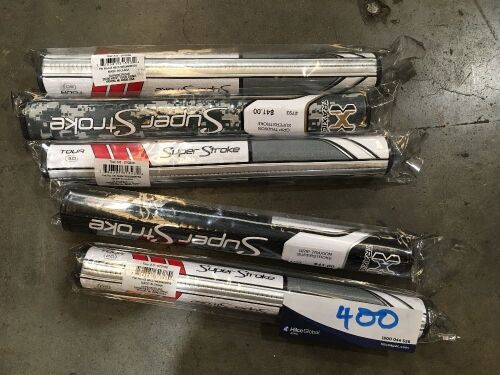 Quantity of 5 x Traxion Super Stroke Tour Putter Grips, various