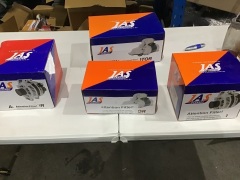 Box of 2 x alternators, 2 x starter motor kits. Please refer to images of items.