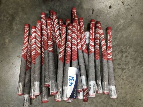 Quantity of 25 x Golf Pride Golf Club Grips only, Red/Grey