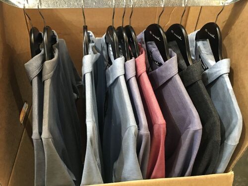 Quantity of 9 x Travis Mathew Men's Short Sleeve Polo Shirts comprising; 6 x Small, 1 x Medium, 1 x 2XL, 1 x 3XL