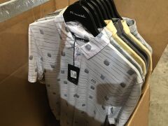 Quantity of 10 x Travis Mathew Men's Polo Golf Shirts, sizes: S, M, L, XL, XXL, 2XL - 3