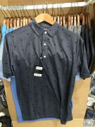 Quantity of 27 x FJ Men's Golf Polo Shirts, size: S, M, L, XL, 2XL, various colours, Blue & Grey - 3