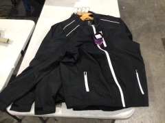 Bundle of 7 x Island Geen waterproof men's sports jackets, black, sizes L - XL