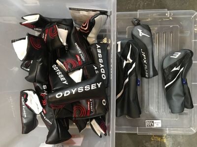 Quantity of 22 Odyssey White Hot Putter Covers & 3 x Wood Head Covers