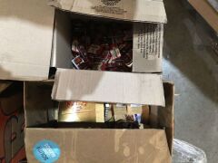 Pallet containing approx 14 x Cartons of various Food & Drinks including; Chips; Pump Water; Chocolate; Sauce & Coffee - 3