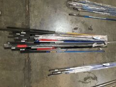 Quantity of 14 various Golf Club Shafts only